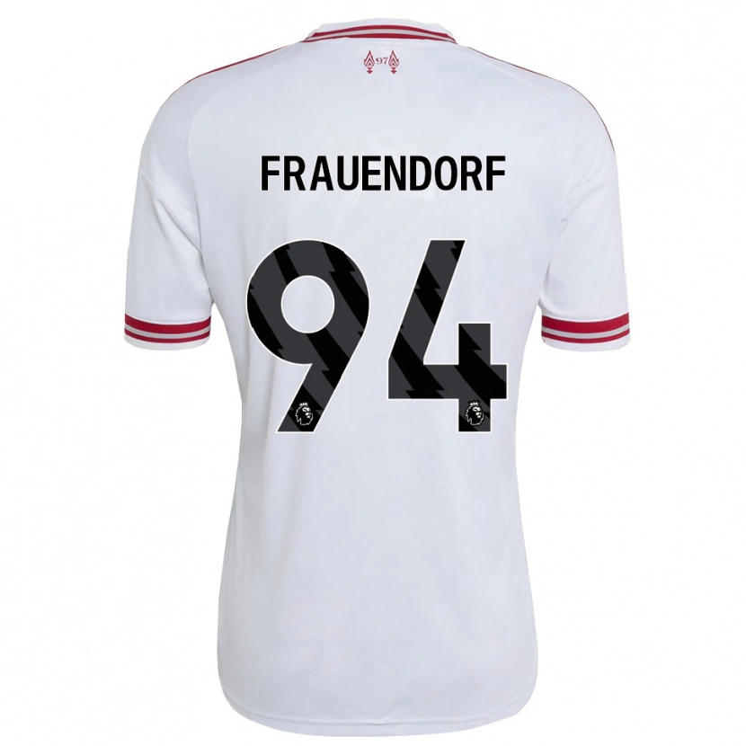 Danxen Criança Camisola Melkamu Frauendorf #94 Vermelho Branco Alternativa 2026/27 Camisa