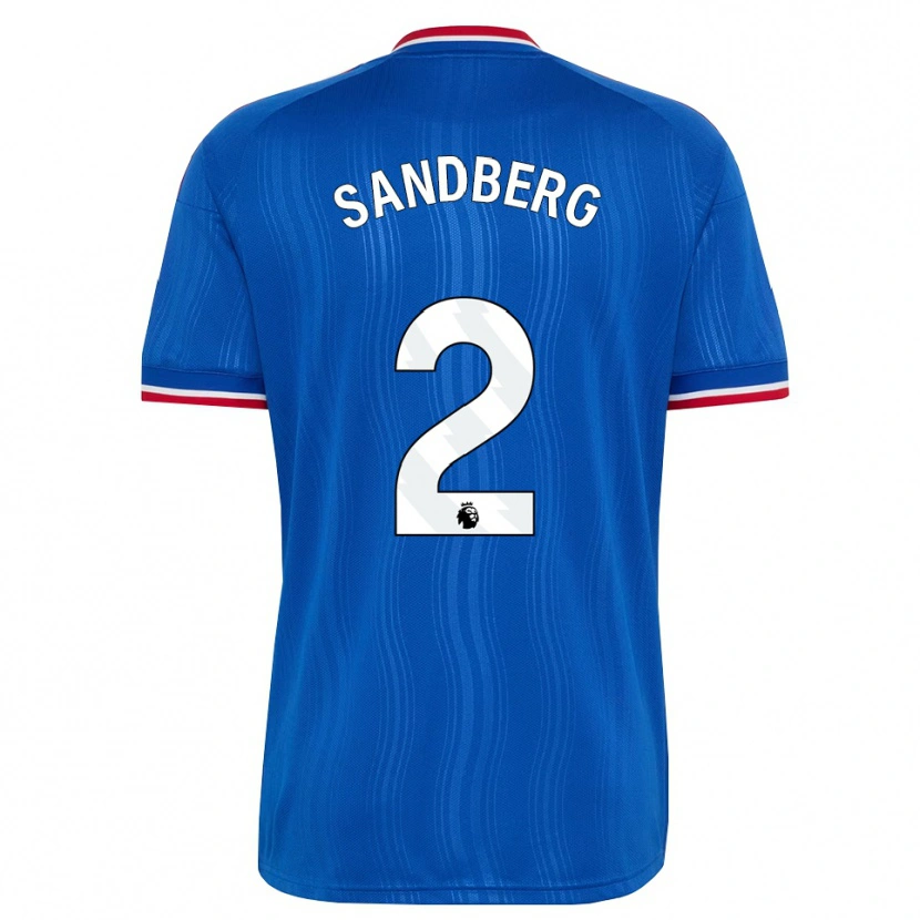Danxen Criança Camisola Anna Sandberg #2 Azul Branco Vermelho Alternativa 2026/27 Camisa