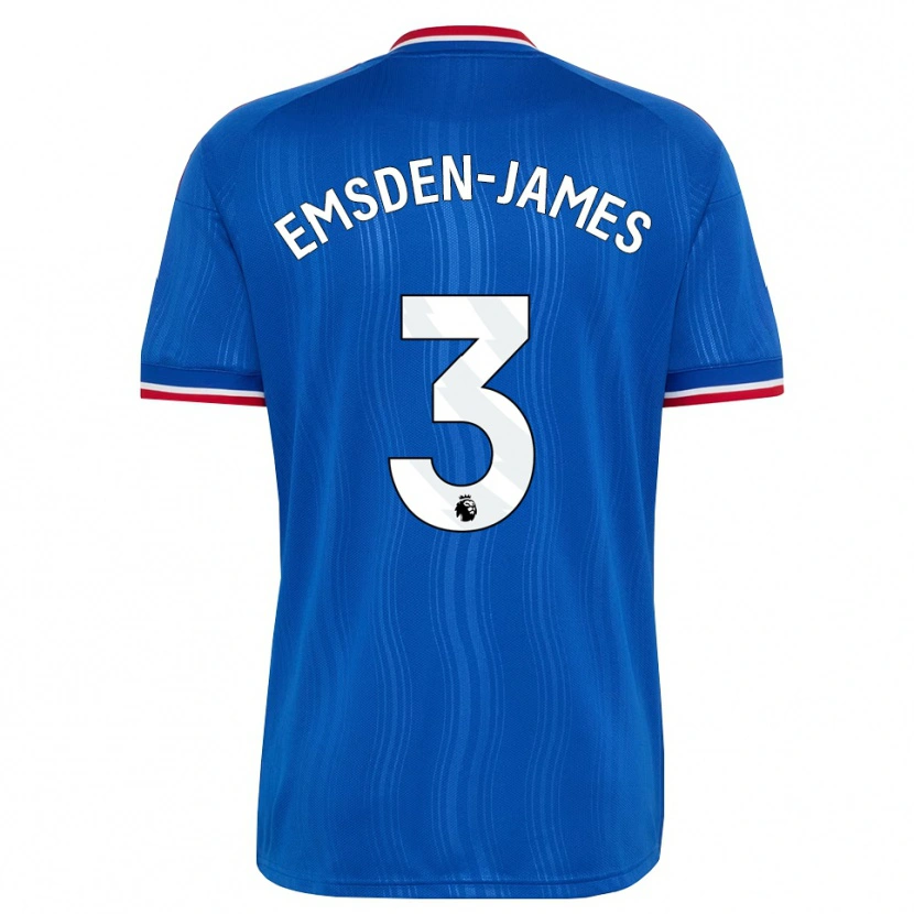 Danxen Criança Camisola Harley Emsden-James #3 Azul Branco Vermelho Alternativa 2026/27 Camisa