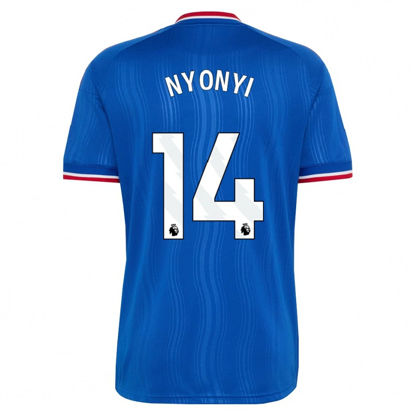 Danxen Criança Camisola Brian Nyonyi #14 Azul Branco Vermelho Alternativa 2026/27 Camisa