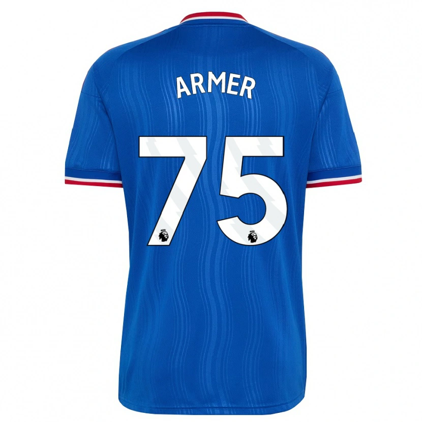 Danxen Criança Camisola Daniel Armer #75 Azul Branco Vermelho Alternativa 2026/27 Camisa