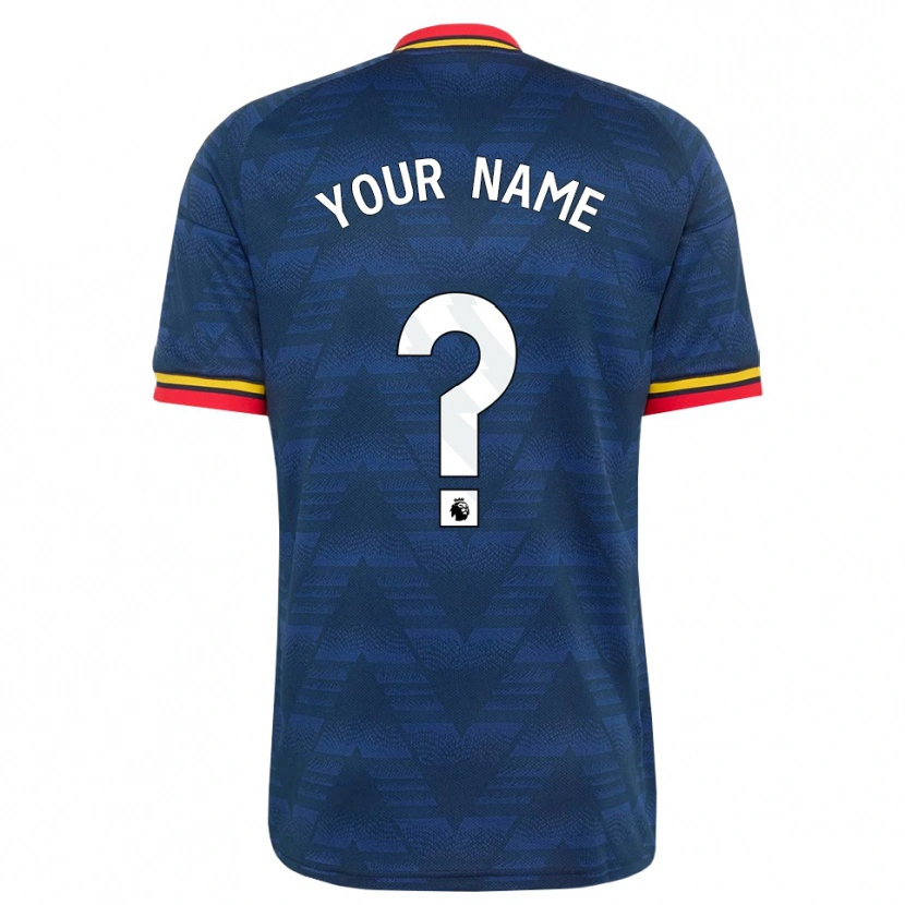 Danxen Criança Camisola Seu Nome #0 Midnightblue Amarelo Vermelho Alternativa 2026/27 Camisa