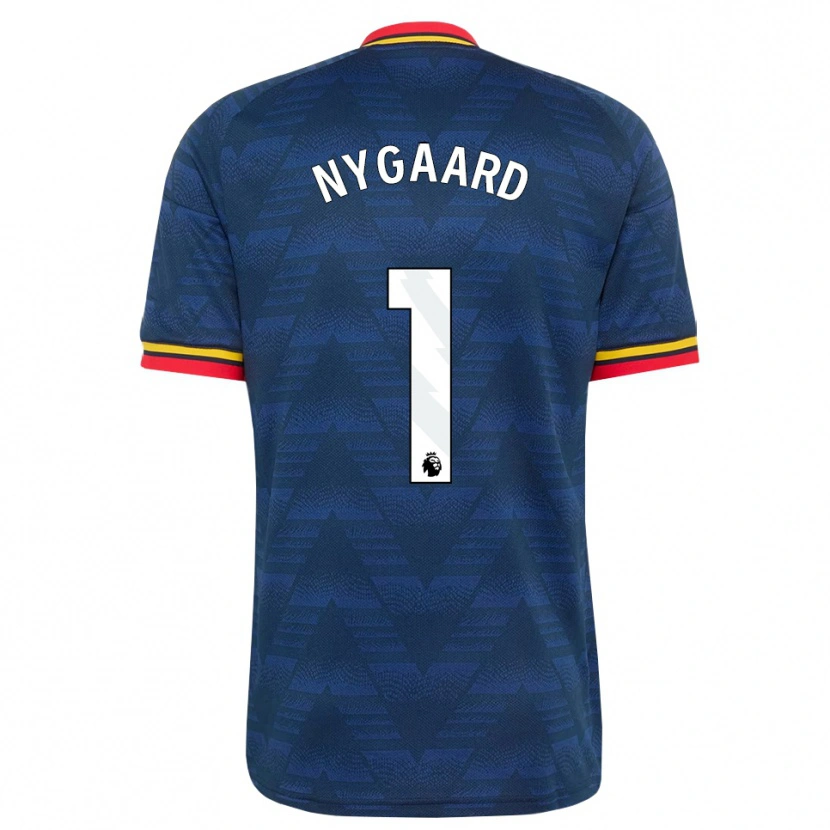 Danxen Criança Camisola Lucas Nygaard #1 Midnightblue Amarelo Vermelho Alternativa 2026/27 Camisa