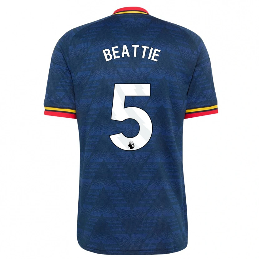 Danxen Criança Camisola Jen Beattie #5 Midnightblue Amarelo Vermelho Alternativa 2026/27 Camisa