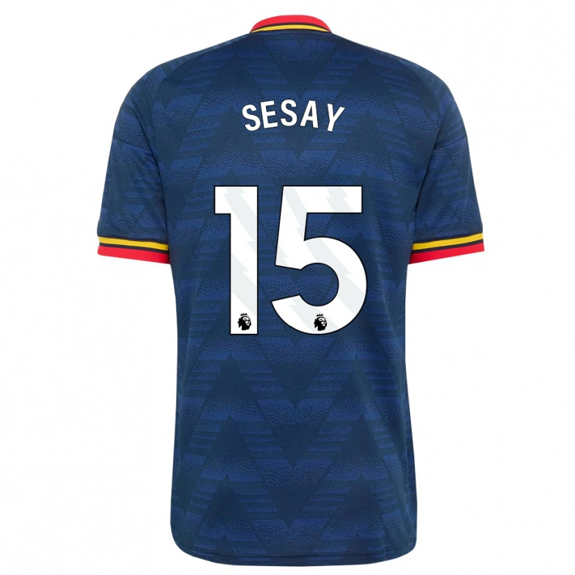 Danxen Criança Camisola Joshua Sesay #15 Midnightblue Amarelo Vermelho Alternativa 2026/27 Camisa