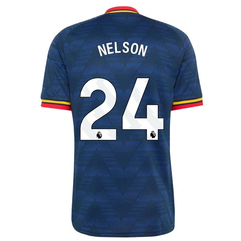 Danxen Criança Camisola Reiss Nelson #24 Midnightblue Amarelo Vermelho Alternativa 2026/27 Camisa