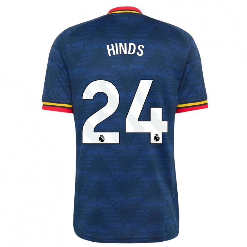Danxen Criança Camisola Taylor Hinds #24 Midnightblue Amarelo Vermelho Alternativa 2026/27 Camisa