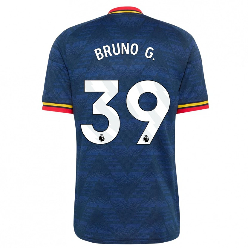 Danxen Criança Camisola Bruno Guimarães #39 Midnightblue Amarelo Vermelho Alternativa 2026/27 Camisa