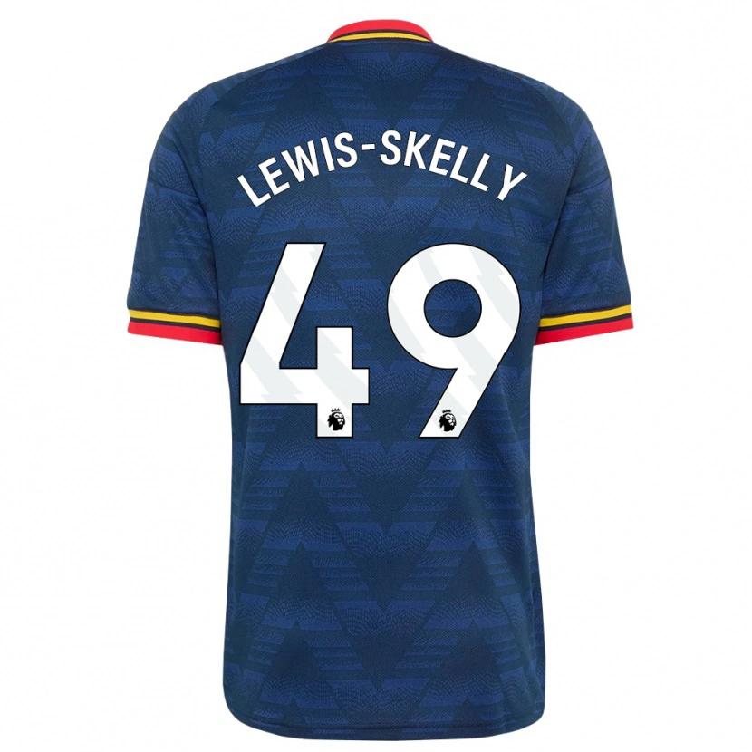 Danxen Criança Camisola Myles Lewis-Skelly #49 Midnightblue Amarelo Vermelho Alternativa 2026/27 Camisa