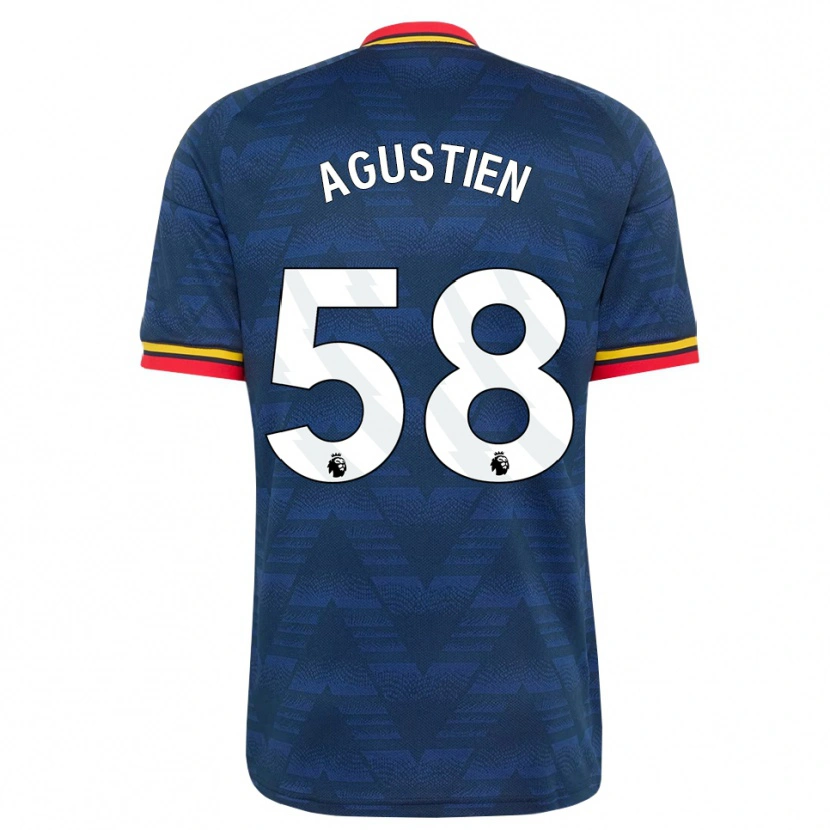 Danxen Criança Camisola Demiane Agustien #58 Midnightblue Amarelo Vermelho Alternativa 2026/27 Camisa
