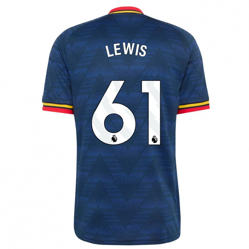 Danxen Criança Camisola George Lewis #61 Midnightblue Amarelo Vermelho Alternativa 2026/27 Camisa