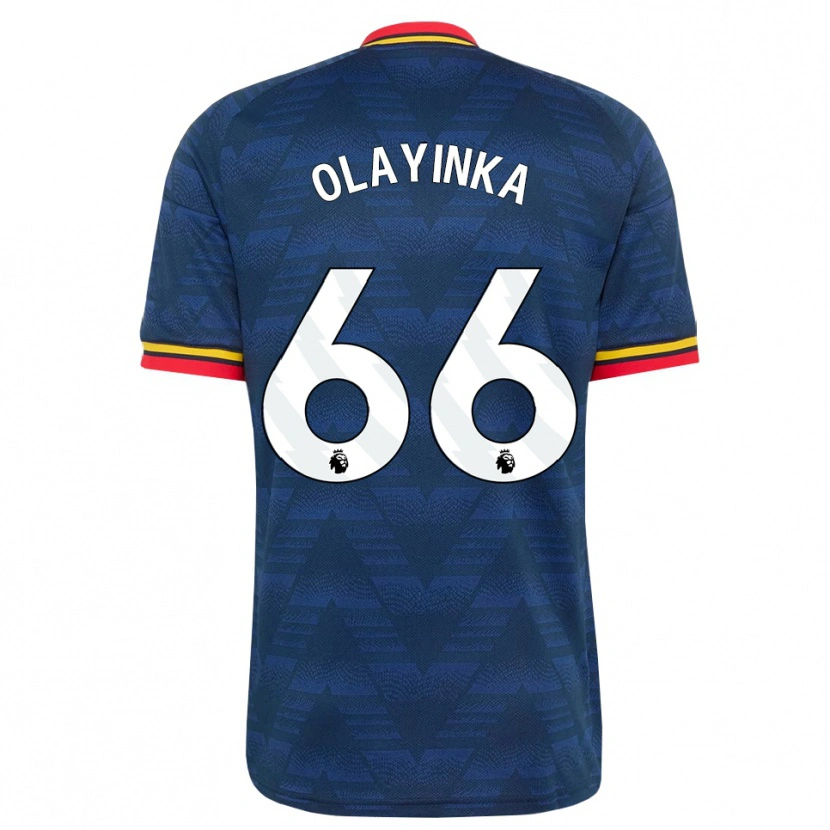 Danxen Criança Camisola James Olayinka #66 Midnightblue Amarelo Vermelho Alternativa 2026/27 Camisa