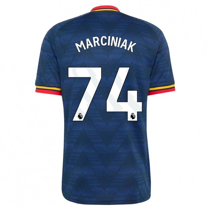 Danxen Criança Camisola Alex Marciniak #74 Midnightblue Amarelo Vermelho Alternativa 2026/27 Camisa