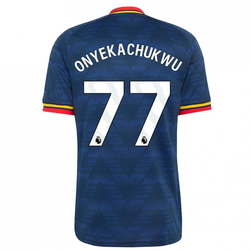 Danxen Criança Camisola Samuel Onyekachukwu #77 Midnightblue Amarelo Vermelho Alternativa 2026/27 Camisa
