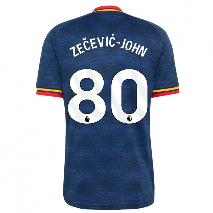 Danxen Criança Camisola Louis Zečević-John #80 Midnightblue Amarelo Vermelho Alternativa 2026/27 Camisa