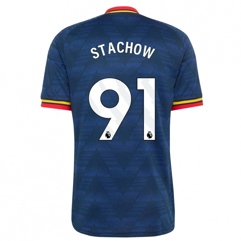 Danxen Criança Camisola Patrick Stachow #91 Midnightblue Amarelo Vermelho Alternativa 2026/27 Camisa
