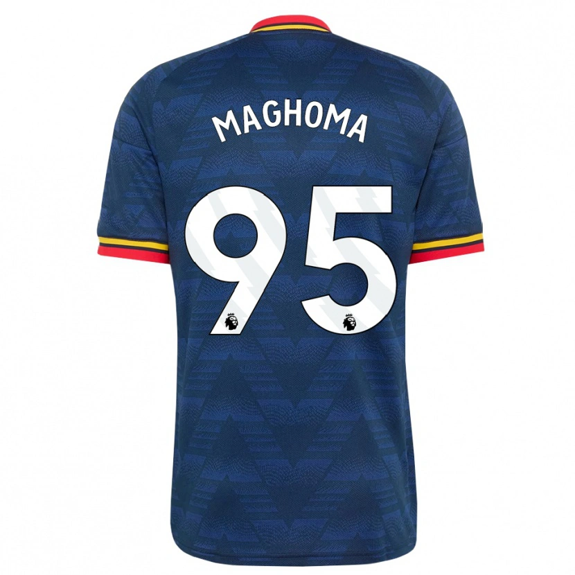 Danxen Criança Camisola Jaden Maghoma #95 Midnightblue Amarelo Vermelho Alternativa 2026/27 Camisa