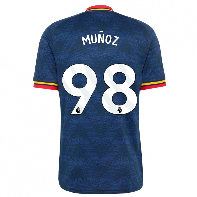 Danxen Criança Camisola Luis Muñoz #98 Midnightblue Amarelo Vermelho Alternativa 2026/27 Camisa