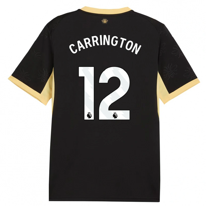 Danxen Criança Camisola Theo Carrington #12 Preto Amarelo Alternativa 2026/27 Camisa