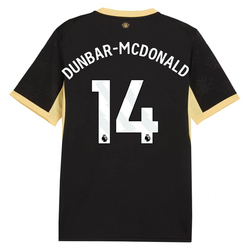 Danxen Criança Camisola Christian Dunbar-Mcdonald #14 Preto Amarelo Alternativa 2026/27 Camisa