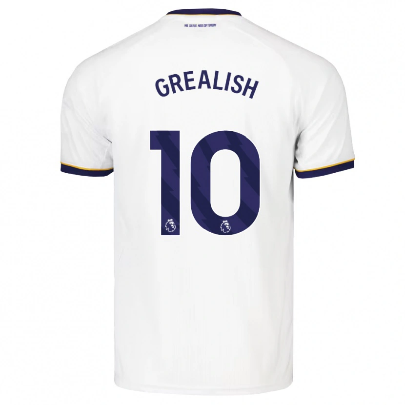 Danxen Criança Camisola Jack Grealish #10 Midnightblue Branco Amarelo Alternativa 2026/27 Camisa