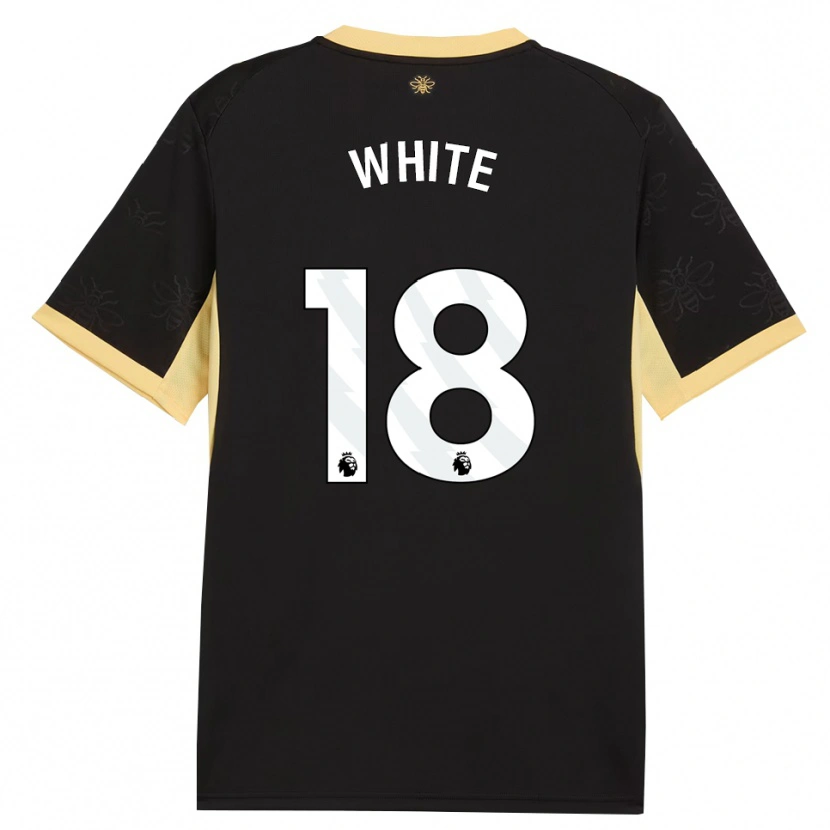 Danxen Criança Camisola Ellen White #18 Preto Amarelo Alternativa 2026/27 Camisa
