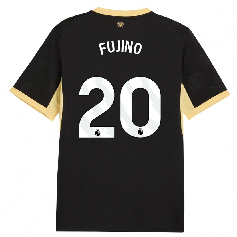 Danxen Criança Camisola Aoba Fujino #20 Preto Amarelo Alternativa 2026/27 Camisa