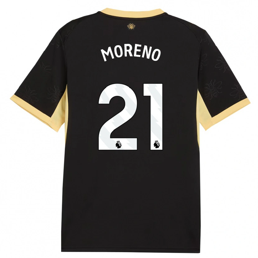 Danxen Criança Camisola Marlos Moreno #21 Preto Amarelo Alternativa 2026/27 Camisa