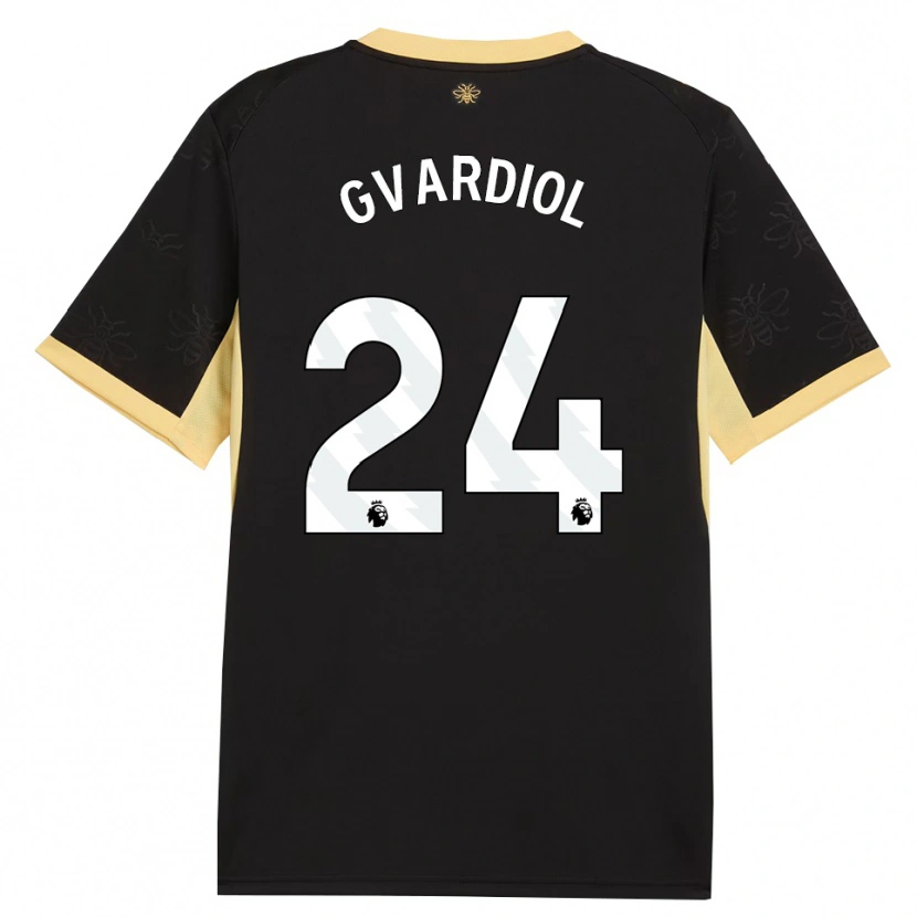 Danxen Criança Camisola Josko Gvardiol #24 Preto Amarelo Alternativa 2026/27 Camisa