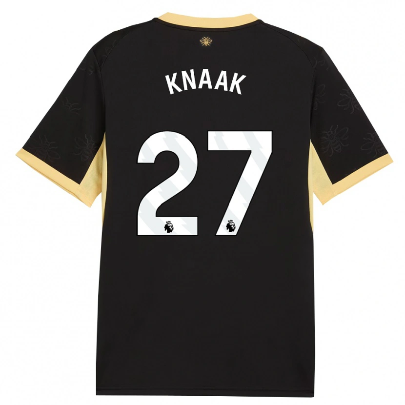 Danxen Criança Camisola Rebecca Knaak #27 Preto Amarelo Alternativa 2026/27 Camisa