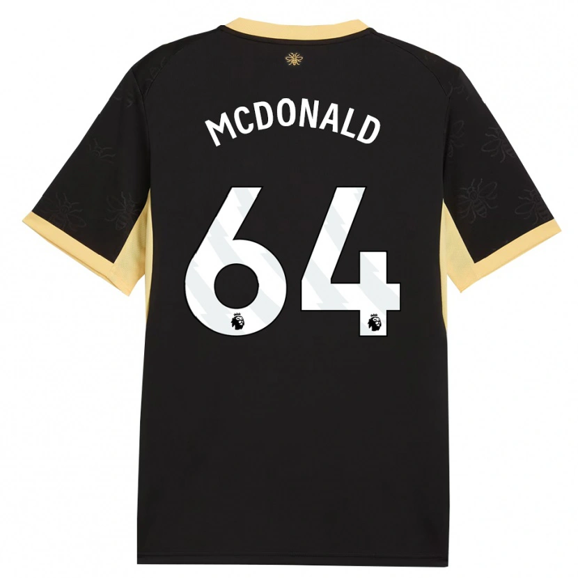 Danxen Criança Camisola Rowan Mcdonald #64 Preto Amarelo Alternativa 2026/27 Camisa