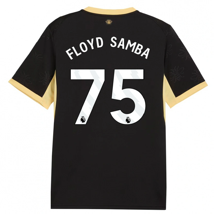 Danxen Criança Camisola Floyd Samba #75 Preto Amarelo Alternativa 2026/27 Camisa
