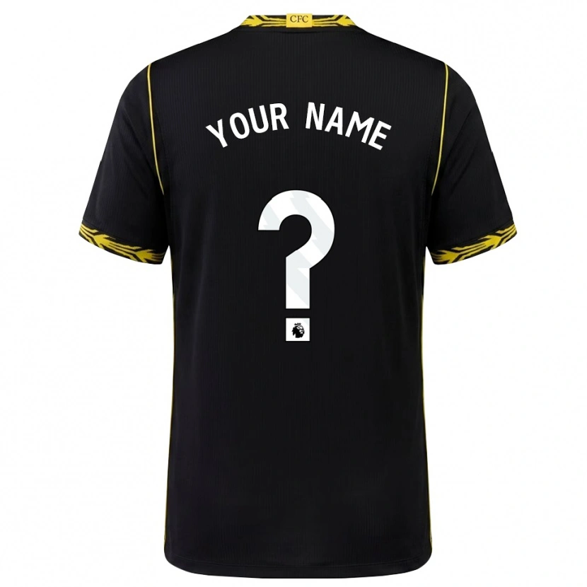 Danxen Criança Camisola Seu Nome #0 Preto Amarelo Alternativa 2026/27 Camisa