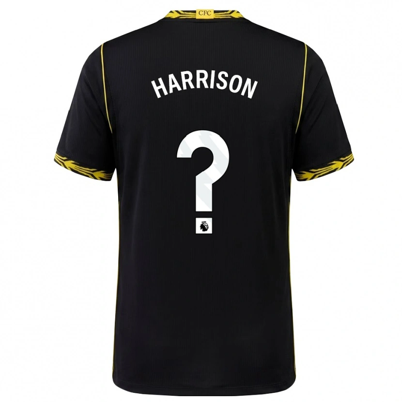 Danxen Criança Camisola Sebastian Harrison #0 Preto Amarelo Alternativa 2026/27 Camisa