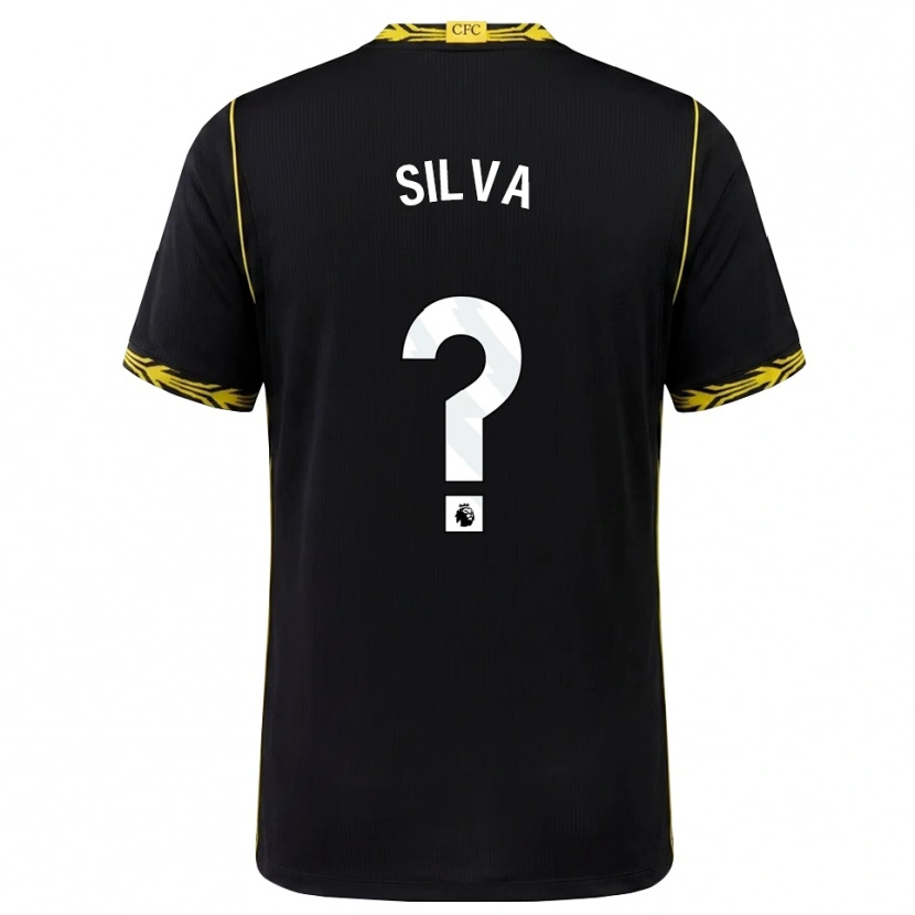 Danxen Criança Camisola Iago Silva #0 Preto Amarelo Alternativa 2026/27 Camisa