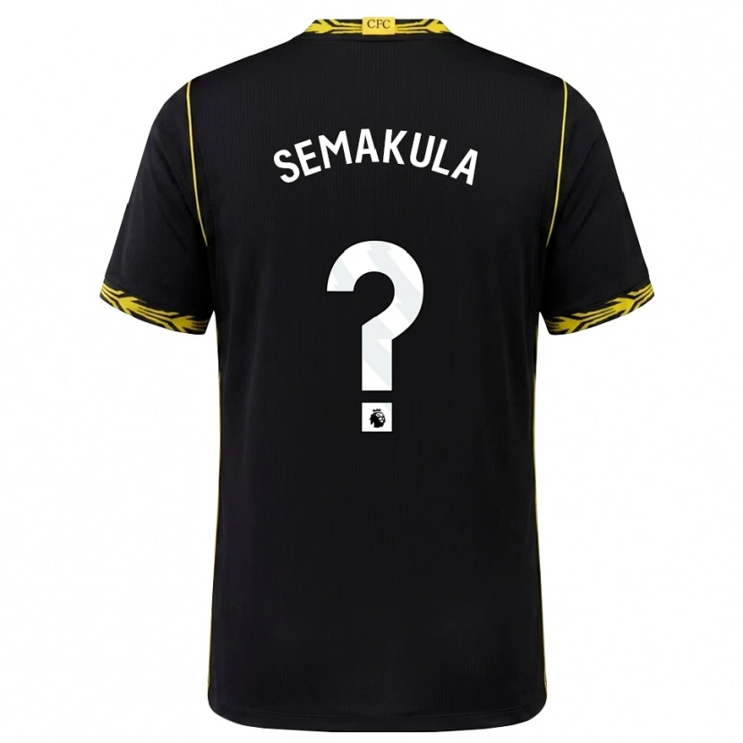Danxen Criança Camisola Eliah Semakula #0 Preto Amarelo Alternativa 2026/27 Camisa