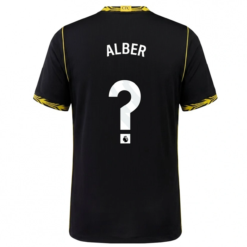Danxen Criança Camisola Mara Alber #0 Preto Amarelo Alternativa 2026/27 Camisa