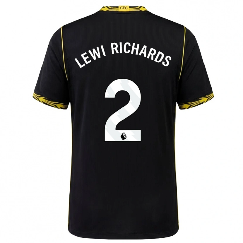 Danxen Criança Camisola Lewi Richards #2 Preto Amarelo Alternativa 2026/27 Camisa