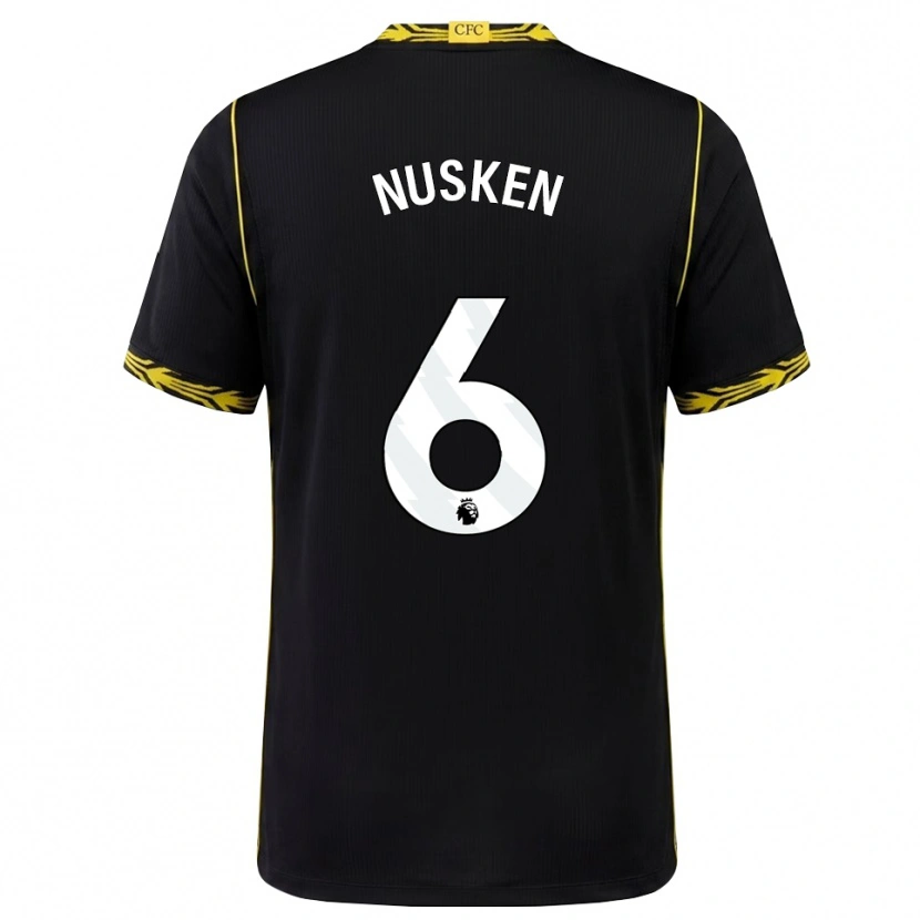 Danxen Criança Camisola Sjoeke Nüsken #6 Preto Amarelo Alternativa 2026/27 Camisa