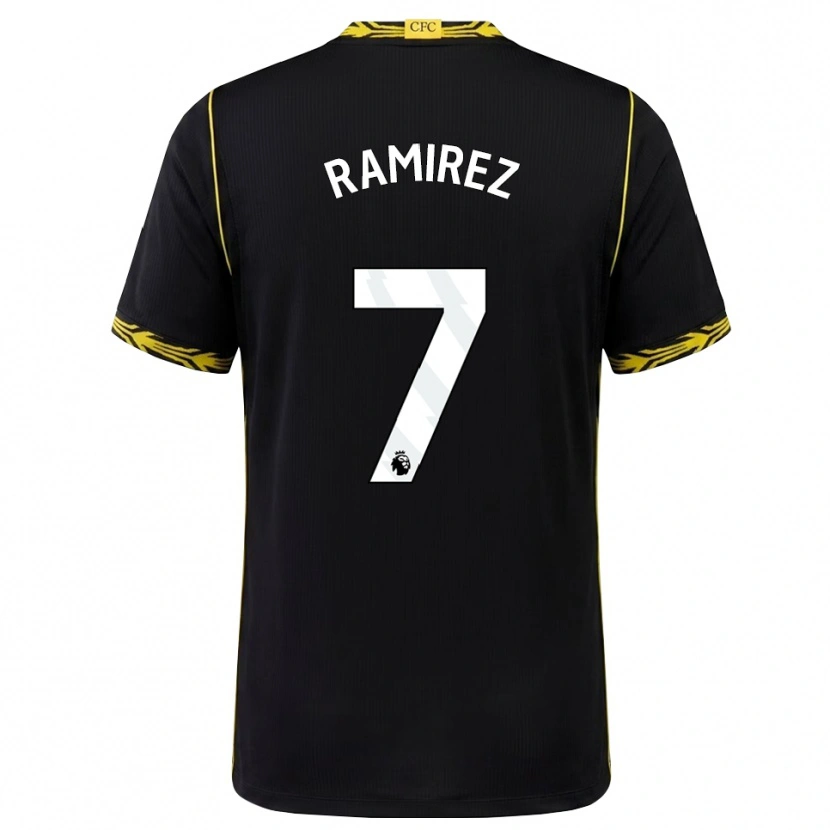 Danxen Criança Camisola Mayra Ramírez #7 Preto Amarelo Alternativa 2026/27 Camisa