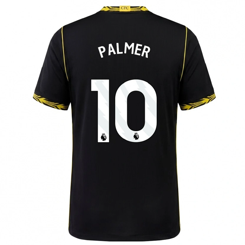 Danxen Criança Camisola Cole Palmer #10 Preto Amarelo Alternativa 2026/27 Camisa