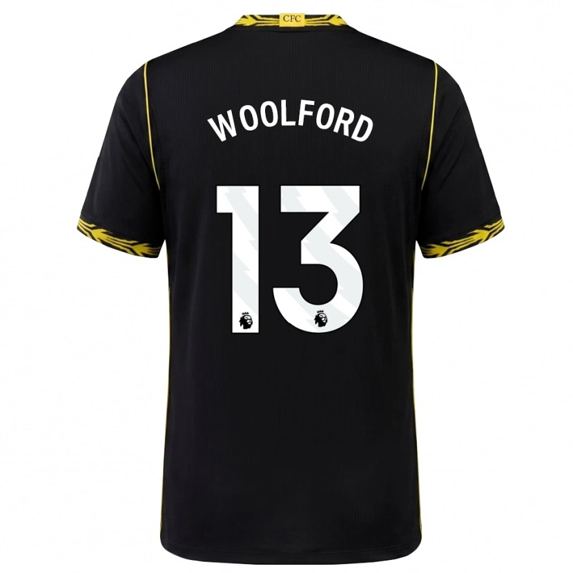 Danxen Criança Camisola Aaron Woolford #13 Preto Amarelo Alternativa 2026/27 Camisa