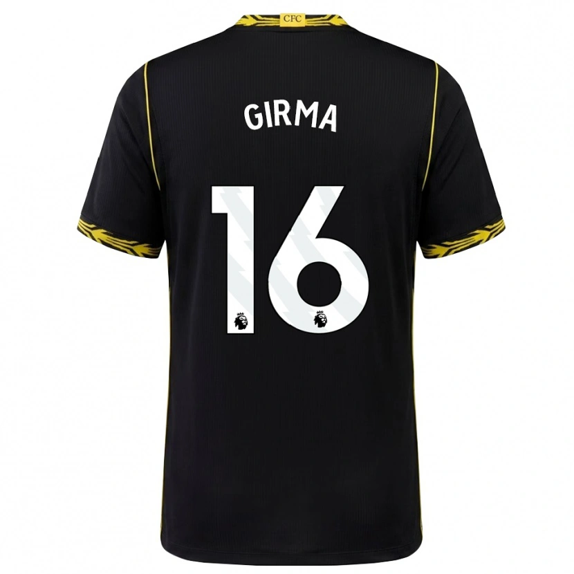 Danxen Criança Camisola Naomi Girma #16 Preto Amarelo Alternativa 2026/27 Camisa