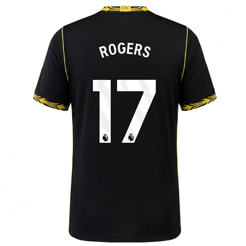 Danxen Criança Camisola Morgan Rogers #17 Preto Amarelo Alternativa 2026/27 Camisa