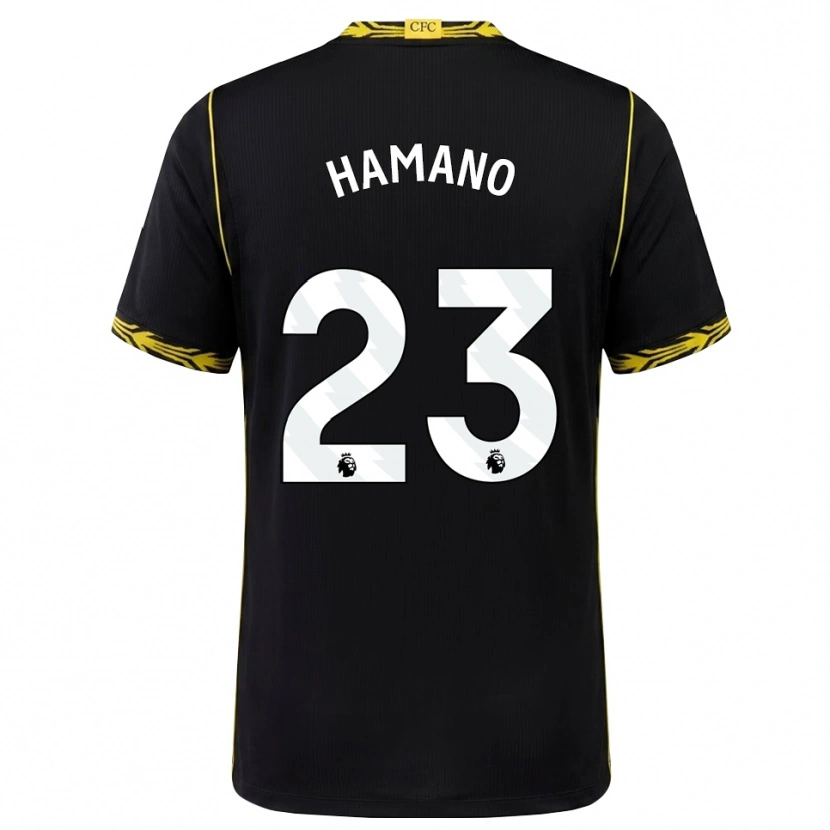 Danxen Criança Camisola Maika Hamano #23 Preto Amarelo Alternativa 2026/27 Camisa