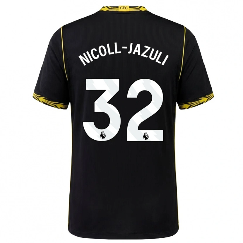 Danxen Criança Camisola Mahdi Nicoll-Jazuli #32 Preto Amarelo Alternativa 2026/27 Camisa