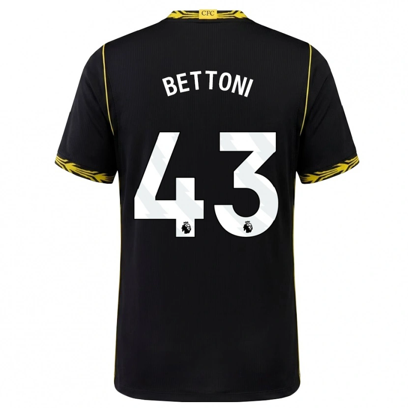 Danxen Criança Camisola Harrison Bettoni #43 Preto Amarelo Alternativa 2026/27 Camisa