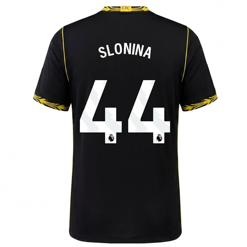 Danxen Criança Camisola Gabriel Slonina #44 Preto Amarelo Alternativa 2026/27 Camisa