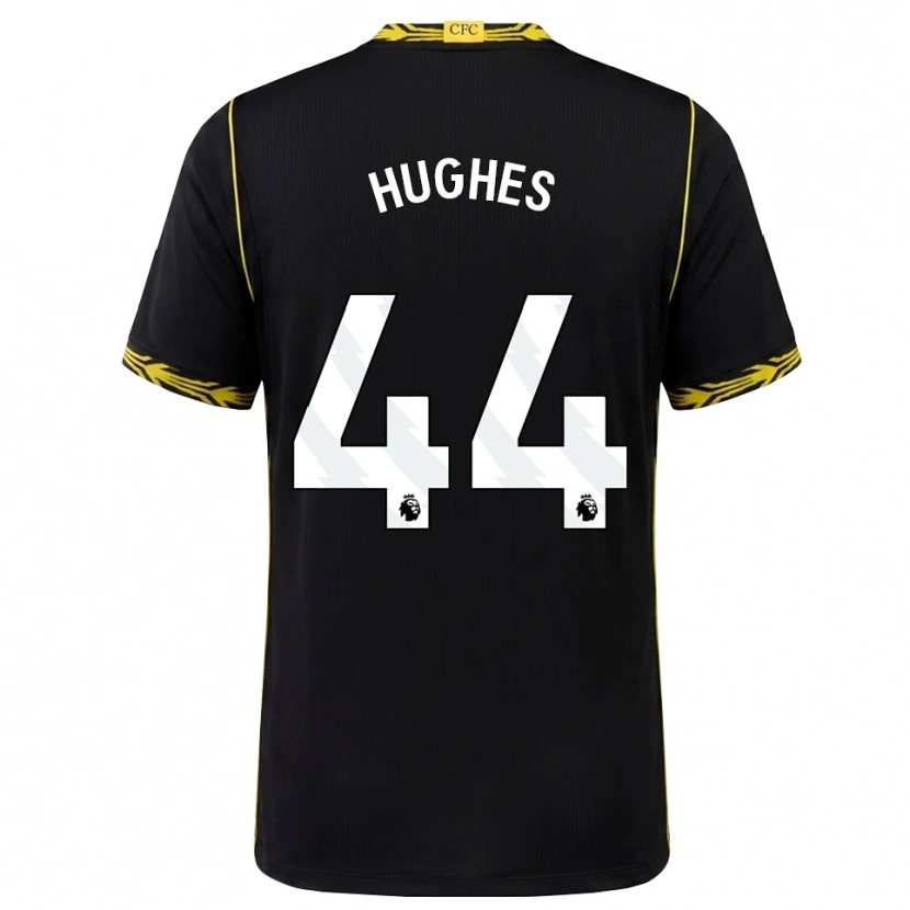 Danxen Criança Camisola Brodi Hughes #44 Preto Amarelo Alternativa 2026/27 Camisa