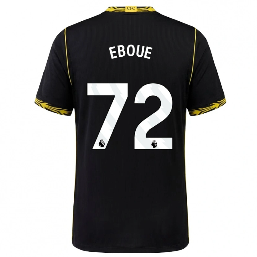 Danxen Criança Camisola Mathis Eboué #72 Preto Amarelo Alternativa 2026/27 Camisa